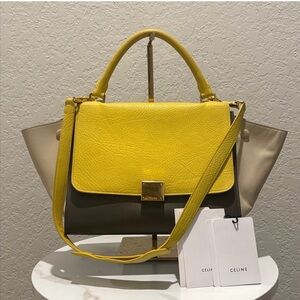 Celine Trapeze Leather Hand Bag